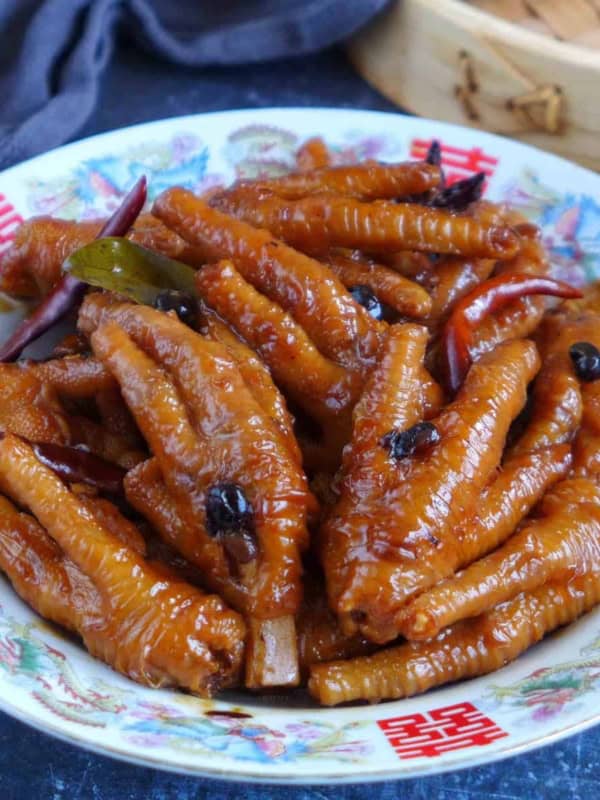 dim sum style chicken feet with black bean sauce