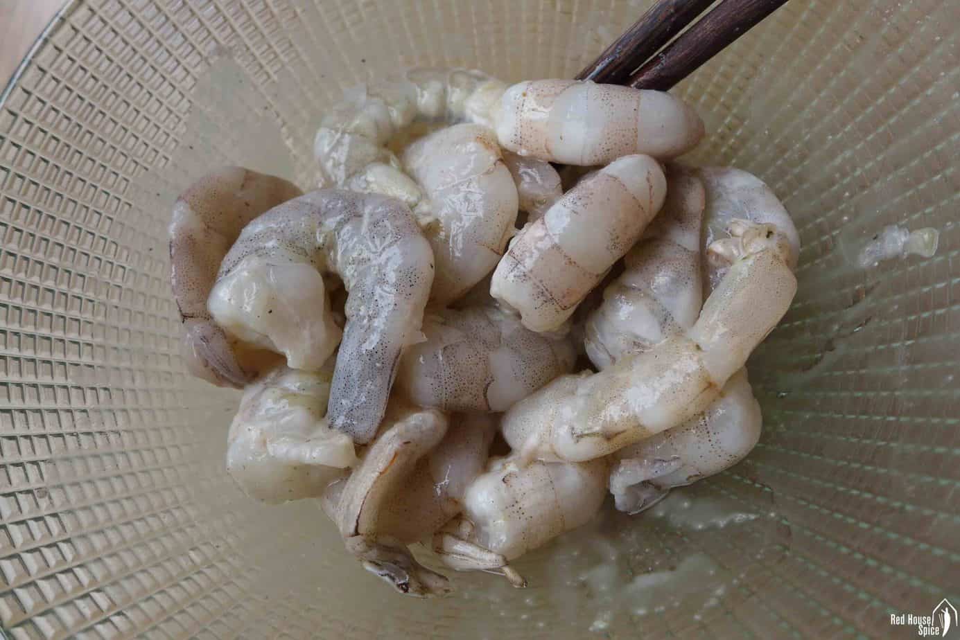 marinated raw shrimp